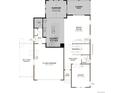 Main level floor plan featuring a gourmet kitchen, great room, study, two car garage and sunroom at 25254 E Warren Pl, Aurora, CO 80018