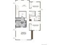 Floor plan highlighting a loft, three bedrooms, two baths, laundry room and owner's suite on the third floor at 8511 Snake River St, Littleton, CO 80125