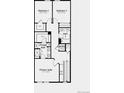 Layout of the home's second floor, featuring three bedrooms, two bathrooms, and a laundry room at 17125 W 91St Ln, Arvada, CO 80007