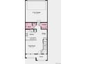 Layout of the home, showing the kitchen, dining area, great room, 2-car garage and porch at 17125 W 91St Ln, Arvada, CO 80007