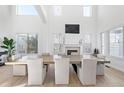 Spacious dining room with large table and high ceilings at 806 Ridgemont Cir, Highlands Ranch, CO 80126