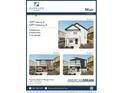 Multiple exterior elevations for the Muir model home by Oakwood Homes at Muegge Farms at 46561 Avery Ln, Bennett, CO 80102