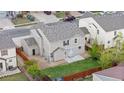 Aerial view of the home showcasing a well-maintained backyard and a classic suburban neighborhood at 10158 Granby St, Commerce City, CO 80022