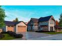 Exterior angle view of a home with a three-car garage and a covered porch for enjoying outdoor living at 2315 Illinois St, Golden, CO 80401