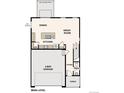 Main level floor plan showing kitchen, dining, great room, and 2-bay garage at 19088 E 94Th Pl, Commerce City, CO 80022