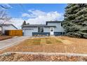 Charming two-story home features a well-maintained front yard with mature landscaping at 3089 S Winston St, Aurora, CO 80013