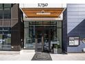 The building entrance at 1750 with modern design at 1750 Wewatta St # 728, Denver, CO 80202