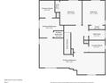 Second story floor plan with three bedrooms, two bathrooms, and laundry room at 25466 E 4Th Pl, Aurora, CO 80018