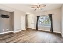 Spacious living room featuring hardwood floors and neutral wall colors at 19249 E Carolina Dr # 106, Aurora, CO 80017