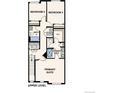 Upper level floor plan includes a primary suite, two additional bedrooms, and two bathrooms at 6882 Huddersfield Ln, Castle Pines, CO 80108