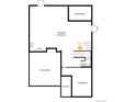 Basement floor plan showing large unfinished area and crawlspace at 4334 Ridgewalk Pt, Castle Rock, CO 80108