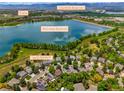 Beautiful aerial view showcasing home's proximity to Chatfield and McLellan Reservoir at 7955 S Bemis St, Littleton, CO 80120
