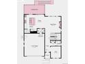 First floor floor plan featuring an open kitchen, living room, and garage at 3639 Recess Ln, Castle Rock, CO 80108
