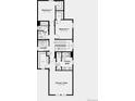 Upstairs floor plan featuring primary suite, bedrooms, bathrooms, laundry, and walk-in closets at 14847 Arbor W Blvd, Thornton, CO 80602