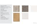 Selection of interior finish materials including flooring, carpet, tile, cabinets, and quartz countertops at 14847 Arbor W Blvd, Thornton, CO 80602