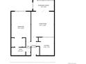 Detailed floor plan showing layout of rooms, including living room, bedroom, kitchen, and bathroom at 635 S Alton Way # 6A, Denver, CO 80247
