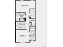 Second floor floorplan featuring two bedrooms, two bathrooms, laundry room and linen closet at 6641 E 148Th Dr # 4, Thornton, CO 80602