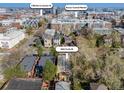Aerial view of property near Larimer Street and Denver Central Market at 2614 Curtis St, Denver, CO 80205
