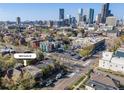 An aerial view of 2614 Curtis Street, showcasing its proximity to downtown Denver at 2614 Curtis St, Denver, CO 80205