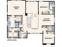 Floor plan displaying the upper level featuring the owner's suite, bedrooms, and laundry room at 2560 Wesley Ln, Lafayette, CO 80026