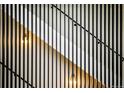 Close-up of a modern staircase with black railings and stylish lighting fixtures at 2738 N Clay St, Denver, CO 80211