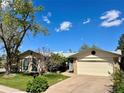 Attractive single-story home with a two-car garage and lush front yard at 3026 S Alton Ct, Denver, CO 80231