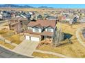 Beautiful aerial view of the property showcasing its location and neighborhood in a suburban setting at 8726 Gardenia Cir, Arvada, CO 80005