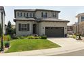 A beautiful two-story house features a well-manicured lawn, a two-car garage, and a charming front entrance at 9724 Cantabria Pt, Lone Tree, CO 80124