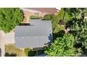 Overhead view of the home's roof and surrounding landscaping, highlighting privacy at 10262 Spotted Owl Ave, Highlands Ranch, CO 80129
