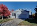 Charming single-Gathering home with a well-maintained lawn, a mature tree with vibrant fall foliage, and an attached two-car garage at 19563 E Ithaca Pl, Aurora, CO 80013