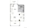 Open floor plan of the second floor, showcasing a gourmet kitchen, great room, and covered balcony at 8181 Butte Creek St, Littleton, CO 80125