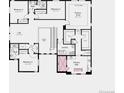 Floorplan illustrating upper level with primary suite, bedrooms, loft, laundry room, and baths, for a functional Gathering layout at 1672 Fox Trotter Pt, Castle Rock, CO 80104