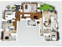 Detailed floor plan showcasing the layout of a luxurious home with multiple bedrooms, living areas, and a balcony at 1133 14Th St # 4150, Denver, CO 80202