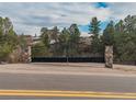 A wrought-iron gated entrance stands ready to welcome you to a beautiful home at 3520 Castle Butte Dr, Castle Rock, CO 80109