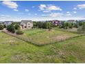 Large grassy backyard surrounded by wooden fencing, perfect for outdoor activities at 5605 Killen Ave, Castle Rock, CO 80104