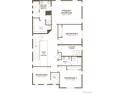 Second floor plan featuring four bedrooms, including primary suite with walk-in closet and laundry room at 11217 Mount Emma Dr, Englewood, CO 80112
