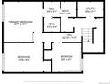 Upper floor plan features a primary bedroom and two additional bedrooms at 6594 W Mississippi Way, Lakewood, CO 80232