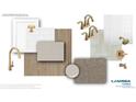 Bathroom design package featuring beige and gold finishes at 2315 Peregrine Dr, Brighton, CO 80601