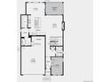Detailed floor plan showcasing the layout of the home, including kitchen, dining, study, and garage at 16947 W 92Nd Dr, Arvada, CO 80007