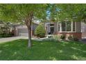 Charming home with a well-maintained lawn, mature trees, and an inviting entrance with ample natural light at 1001 Deer Clover Way, Castle Pines, CO 80108