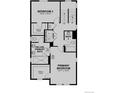 Third floor floorplan featuring two bedrooms, two baths, laundry, and walk-in closets at 1249 Penner Dr, Erie, CO 80026