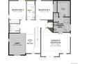 Second floor layout showing the loft, bedrooms 3 & 4, deluxe owner's bath and owner's bedroom at 661 Split Rock Dr, Erie, CO 80516