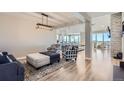 Spacious living room with hardwood floors and views at 229 High Meadows Loop, Elizabeth, CO 80107