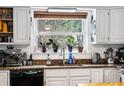 Kitchen sink with a view of the lush greenery outside the window and stainless steel appliances at 2730 S Jay St, Denver, CO 80227