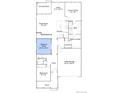 Detailed floor plan showcasing the layout with 2 bedrooms, an optional study, and an open-concept living area at 657 Nightsky St, Erie, CO 80516