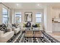 Cozy living room with neutral color palette, stylish rug, ample natural light, and contemporary furnishings at 128 E Douglas St, Superior, CO 80027
