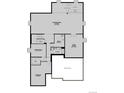 Basement floor plan featuring recreation room, flex room, a bedroom and unfinished storage area at 4975 Hickory Oaks St, Castle Rock, CO 80104