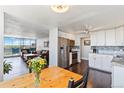Bright, open living space with a dining area, kitchen, and living room featuring large windows and city views at 1155 N Ash St # 1408, Denver, CO 80220