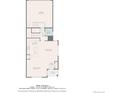 Detailed floor plan showcasing the layout of the home, including the kitchen, living room, and garage at 5154 Bittercress Rd, Brighton, CO 80640