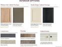 A selection of interior options showcasing cabinet finishes, countertop materials, flooring styles, and cabinet knobs at 154 Grove St, Denver, CO 80219